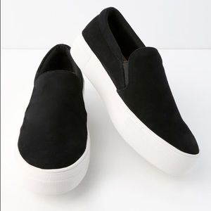 Steve Madden Gills Black Suede Sneakers